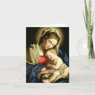 Cartes de remerciement funéraire   Madonna & Child