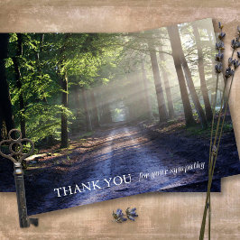 Cartes de remerciement funéraire | Rayons solaires