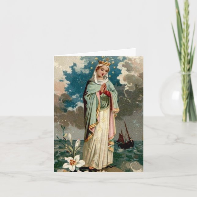 Cartes de remerciement funéraire | Stella Maris 3 (Devant)