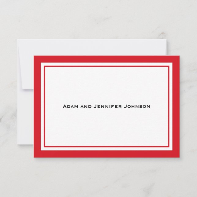 Cartes de remerciement générales (Rouge / Blanc) (Devant)