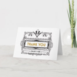 Cartes de remerciement Great Gatsby noir et or