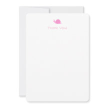 Cartes de remerciement jolies escargot rose