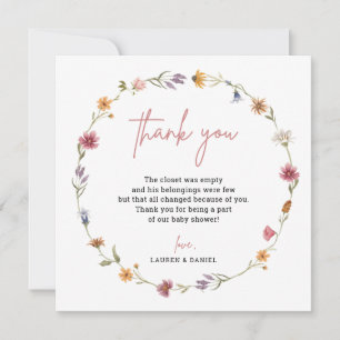Cartes de remerciement Little Wildflower Is On The