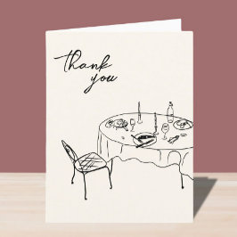 Cartes de remerciement mariage avec table d'après-