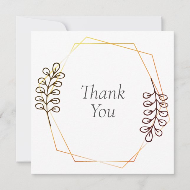 Cartes de remerciement mariage ou douche (Devant)