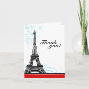 Cartes de remerciement Mod Flourish Tour Eiffel Pa