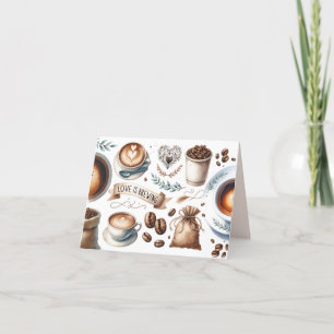 Cartes De Remerciement Modèle À Thème Café