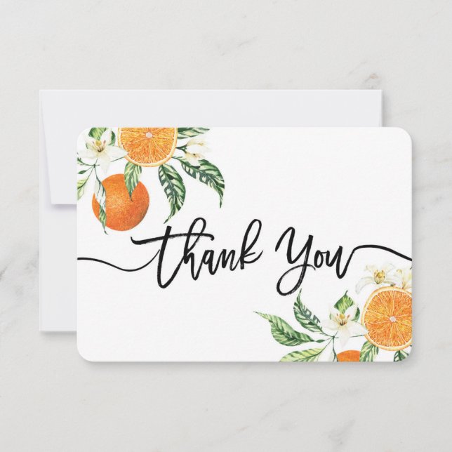 Cartes de remerciement Oranges cuties (Devant)