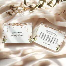 Cartes de remerciement Perles Élégantes et Prosecc