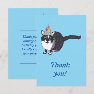 Cartes de remerciement personnalisées de chat mign