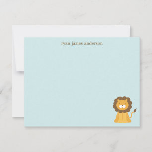 Cartes de remerciement personnalisées Lion de dess