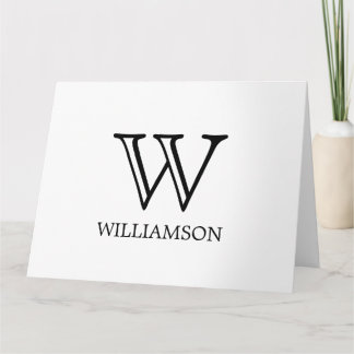 Cartes de remerciement personnalisées Monogramme