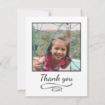 Cartes de remerciement photo enfants simple modern