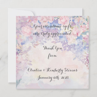 Cartes de remerciement plates personnalisables Ale