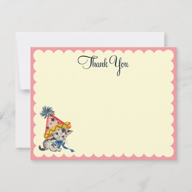 Cartes de remerciement plates pour l'anniversaire  (Devant)