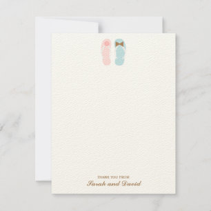 Cartes de remerciement plates pour mariage sur la 