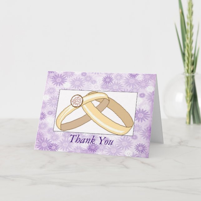 Cartes de remerciement pour alliance de mariage (Devant)