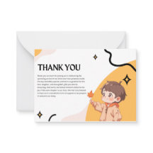 Cartes de remerciement pour Baby shower