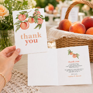 Cartes de remerciement pour Baby Shower Sweet Peac