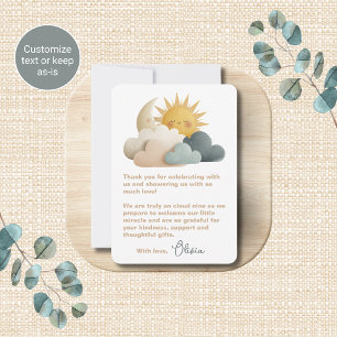 Cartes de remerciement pour Baby Shower thème céle