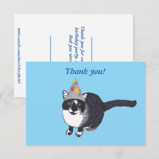 Cartes de remerciement pour chat en smoking mignon