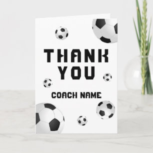 Cartes de remerciement pour entraîneurs de footbal