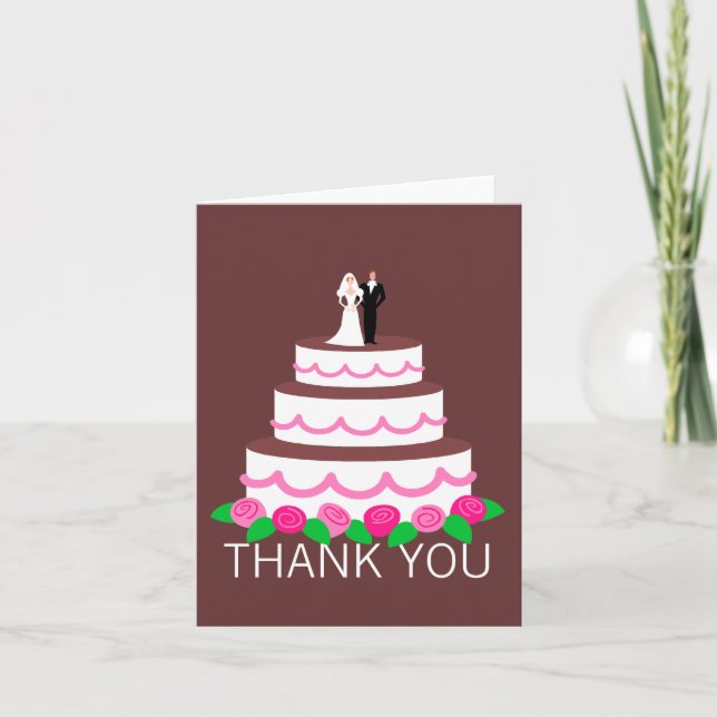 Cartes de remerciement pour gâteau de mariage (Devant)