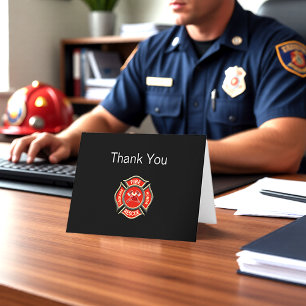 Cartes de remerciement pour pompiers de caserne de