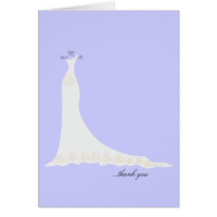 Cartes de remerciement pour robe de mariée {Violet