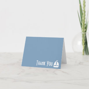 Cartes de remerciement pour voilier (gris bleu aci