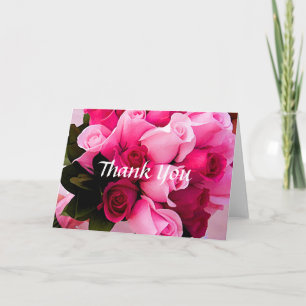 Cartes de remerciement Rose rose