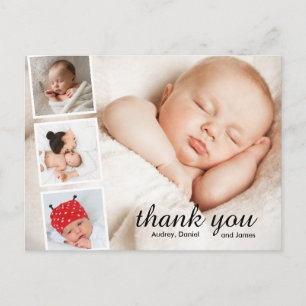 Cartes de remerciement simples pour baby shower