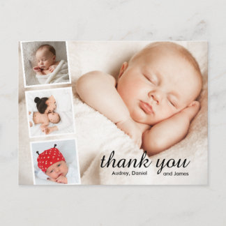 Cartes de remerciement simples pour baby shower