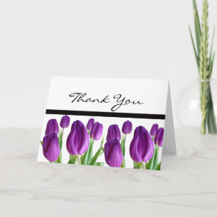 Cartes de remerciement Tulipe Violette