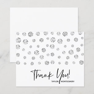 Cartes de Remerciements Budget Black Dotée