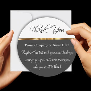 Cartes De Remerciements Classy Gold Round Avec Env