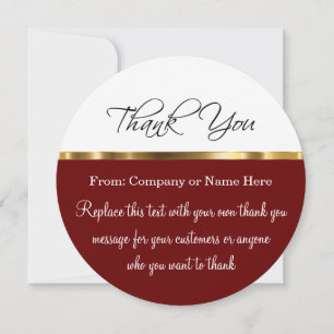 Cartes De Remerciements Classy Round Avec Envelopp