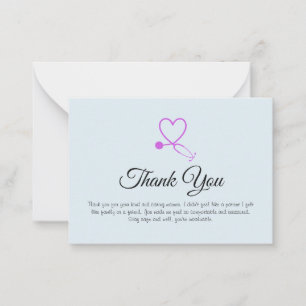 Cartes de remerciements de l'infirmière - multiple