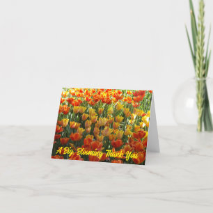 Cartes de remerciements de tulipes