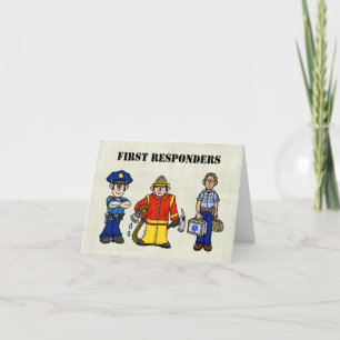 Cartes de remerciements des premiers répondeurs