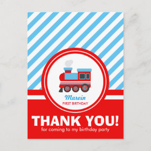 Cartes de Remerciements du train Choo Choo