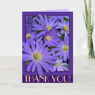 Cartes de remerciements Fleurs bleues Carte de voe
