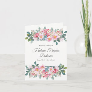 Cartes de remerciements funéraires   Jardin parfum