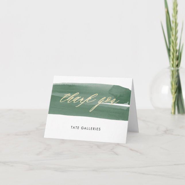 Cartes de Remerciements Green Ribbon (Devant)