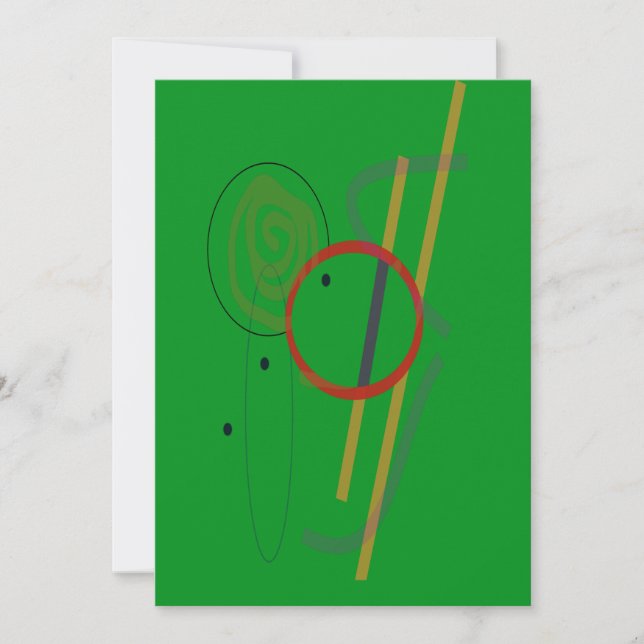 Cartes de remerciements inspirées par l'art Miro A (Devant)