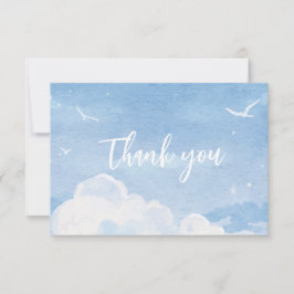Cartes de remerciements Mariage Light Blue Sky