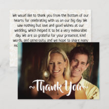 Cartes de remerciements Mariage personnalisables
