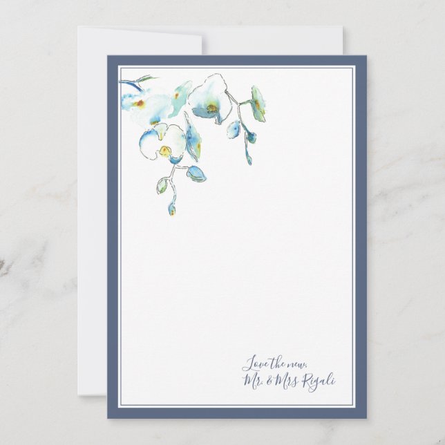 Cartes de Remerciements Mariage Tropical (Devant)