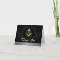 Cartes de Remerciements Masonic | Carte Freemason 