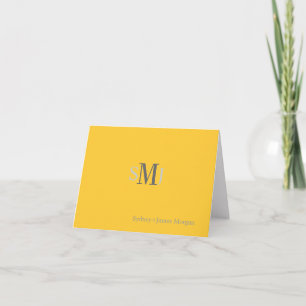 Cartes de remerciements, monogramme mariage